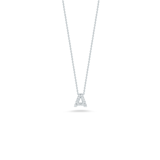 18KW TINY TREASURES DIAMOND LOVE LETTER NECKLACE