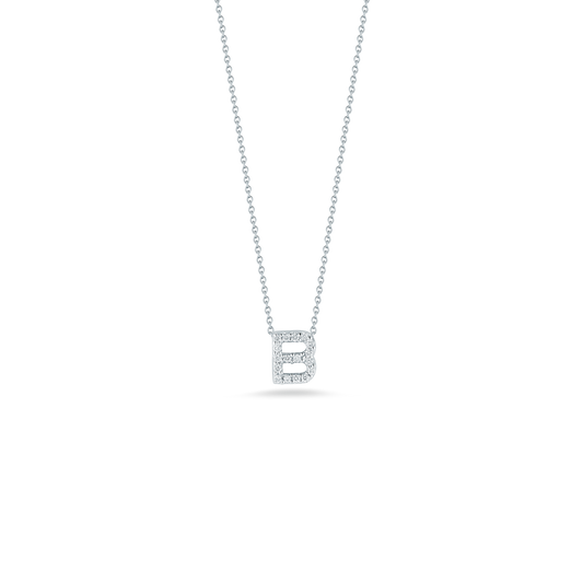 18KW TINY TREASURES DIAMOND LOVE LETTER NECKLACE