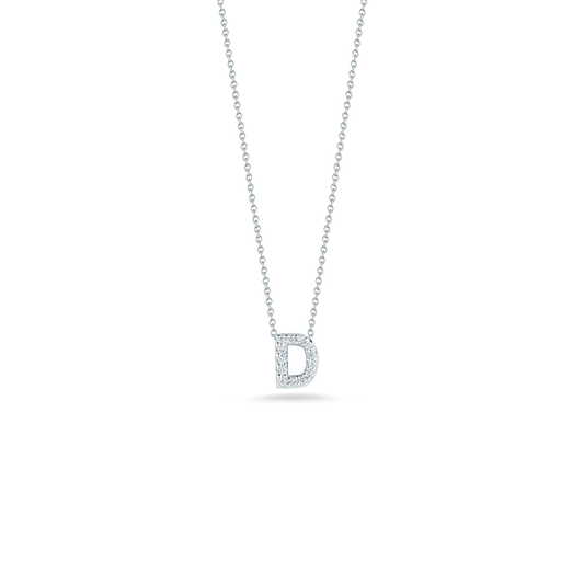 18KW TINY TREASURES DIAMOND LOVE LETTER NECKLACE