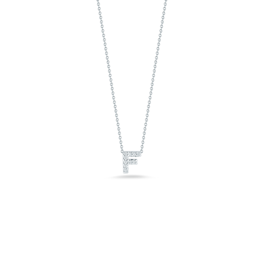 18KW TINY TREASURES DIAMOND LOVE LETTER NECKLACE
