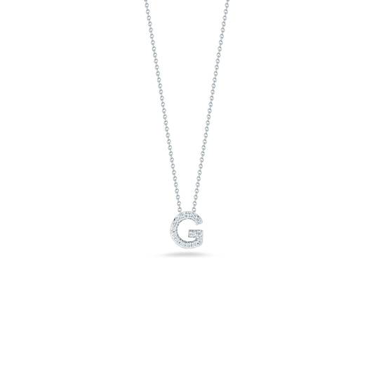 18KW TINY TREASURES DIAMOND LOVE LETTER NECKLACE