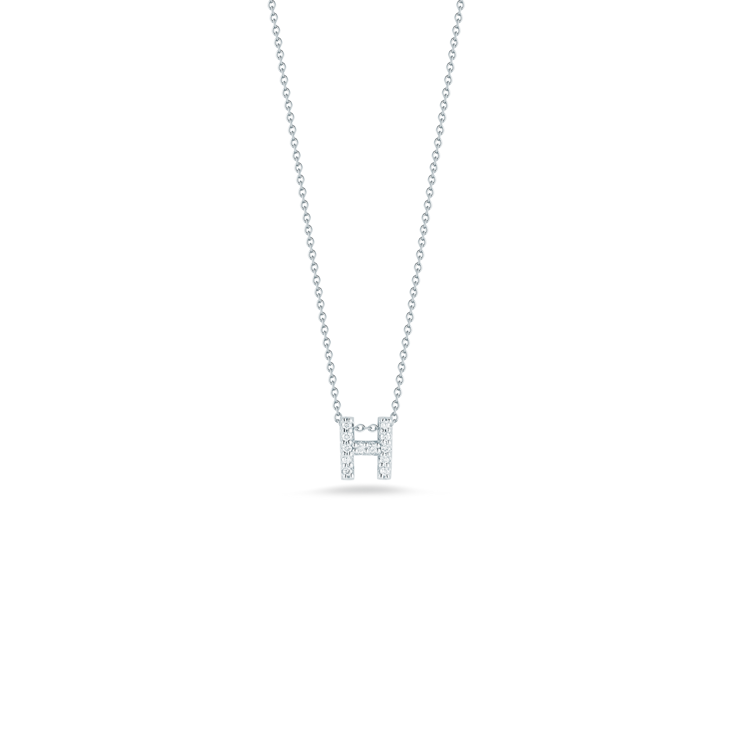 18KW TINY TREASURES DIAMOND LOVE LETTER NECKLACE