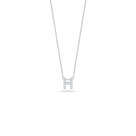 18KW TINY TREASURES DIAMOND LOVE LETTER NECKLACE
