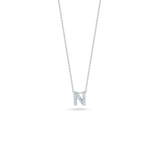 18KW TINY TREASURES DIAMOND LOVE LETTER NECKLACE