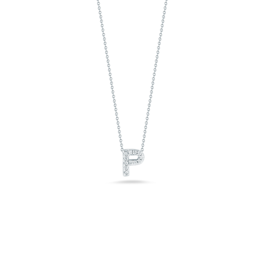 18KW TINY TREASURES DIAMOND LOVE LETTER NECKLACE