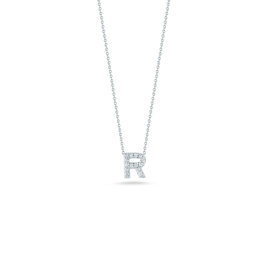 18KW TINY TREASURES DIAMOND LOVE LETTER NECKLACE