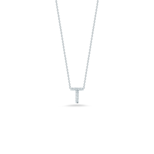 18KW TINY TREASURES DIAMOND LOVE LETTER NECKLACE