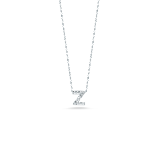 18KW TINY TREASURES DIAMOND LOVE LETTER NECKLACE