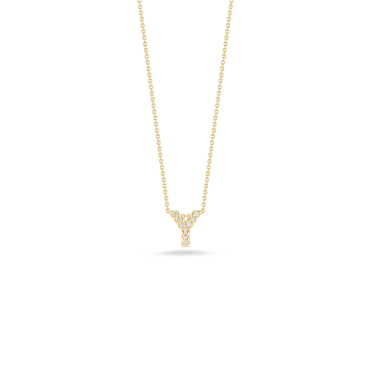 18KY TINY TREASURES DIAMOND LOVE LETTER NECKLACE