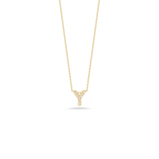 18KY TINY TREASURES DIAMOND LOVE LETTER NECKLACE