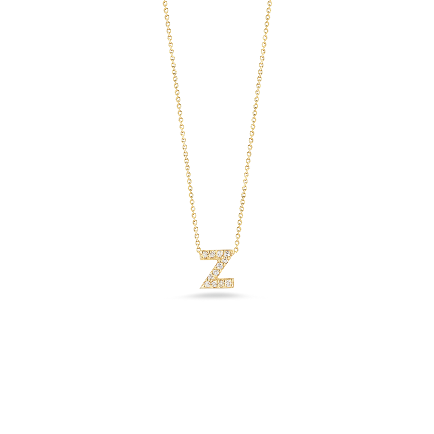 18KY TINY TREASURES DIAMOND LOVE LETTER NECKLACE