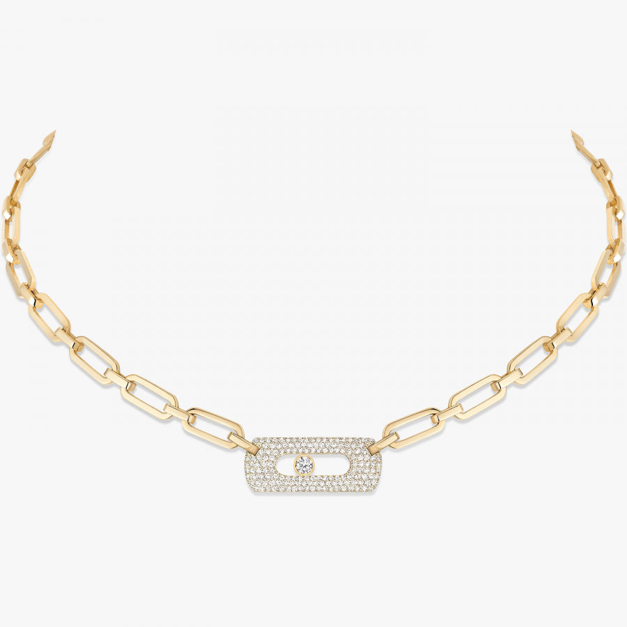 18KY MY MOVE CURB NECKLACE