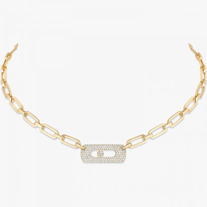 18KY MY MOVE CURB NECKLACE
