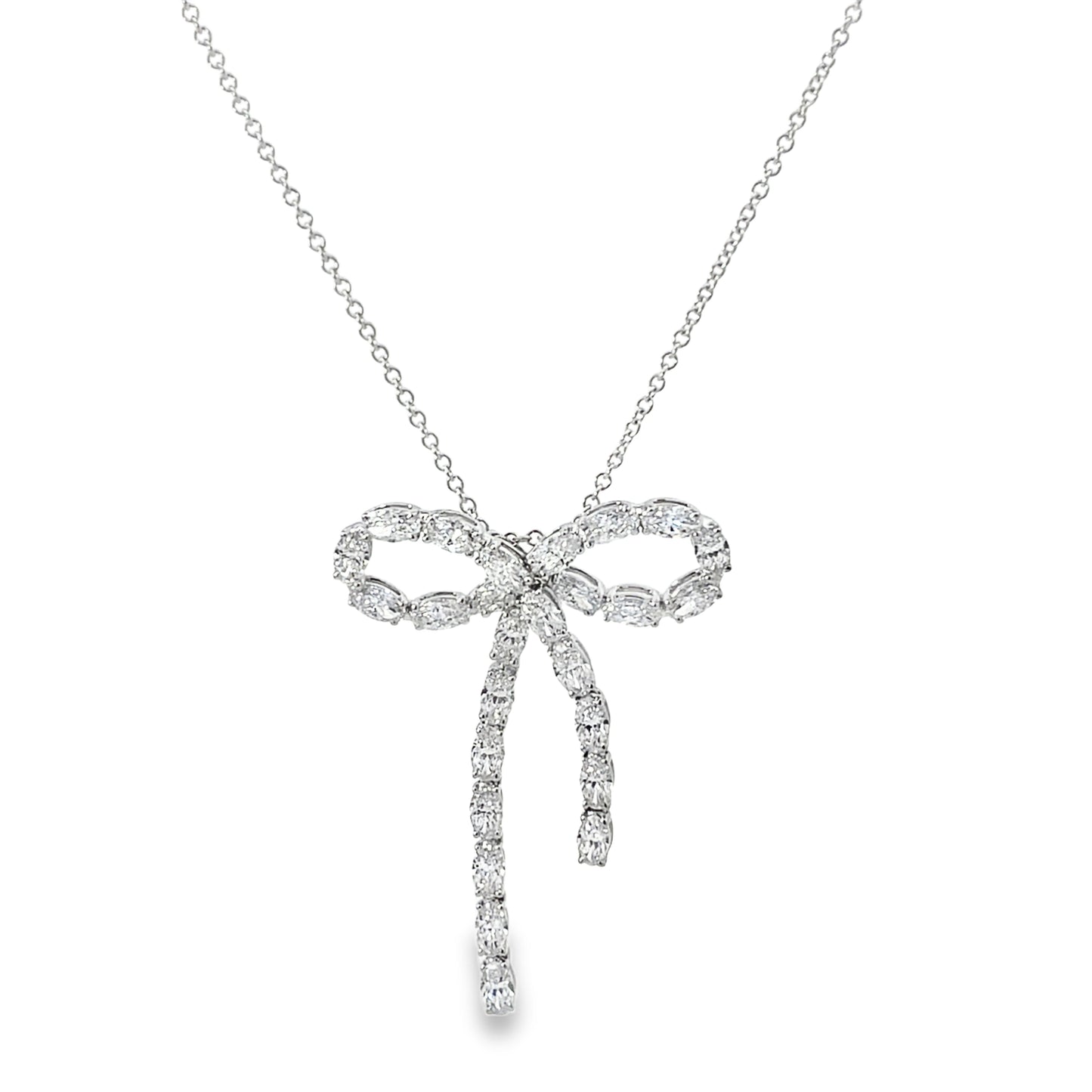 RAHAMINOV 18KW DIAMOND BOW NECKLACE