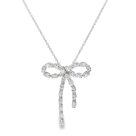 RAHAMINOV 18KW DIAMOND BOW NECKLACE