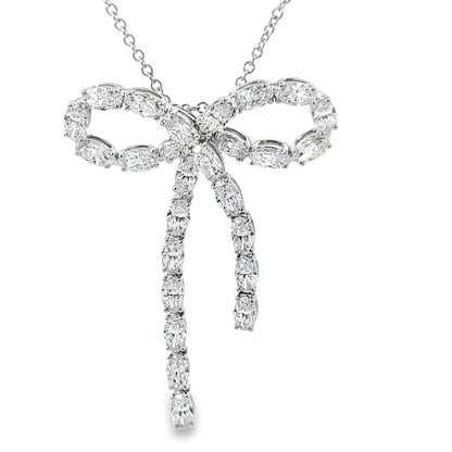 RAHAMINOV 18KW DIAMOND BOW NECKLACE