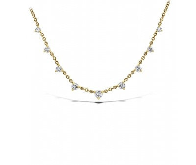 18KY ESSENTIAL 9 DIAMOND NECKLACE