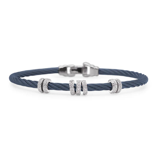 SS/14KW TRIPLE HALO BRACELET