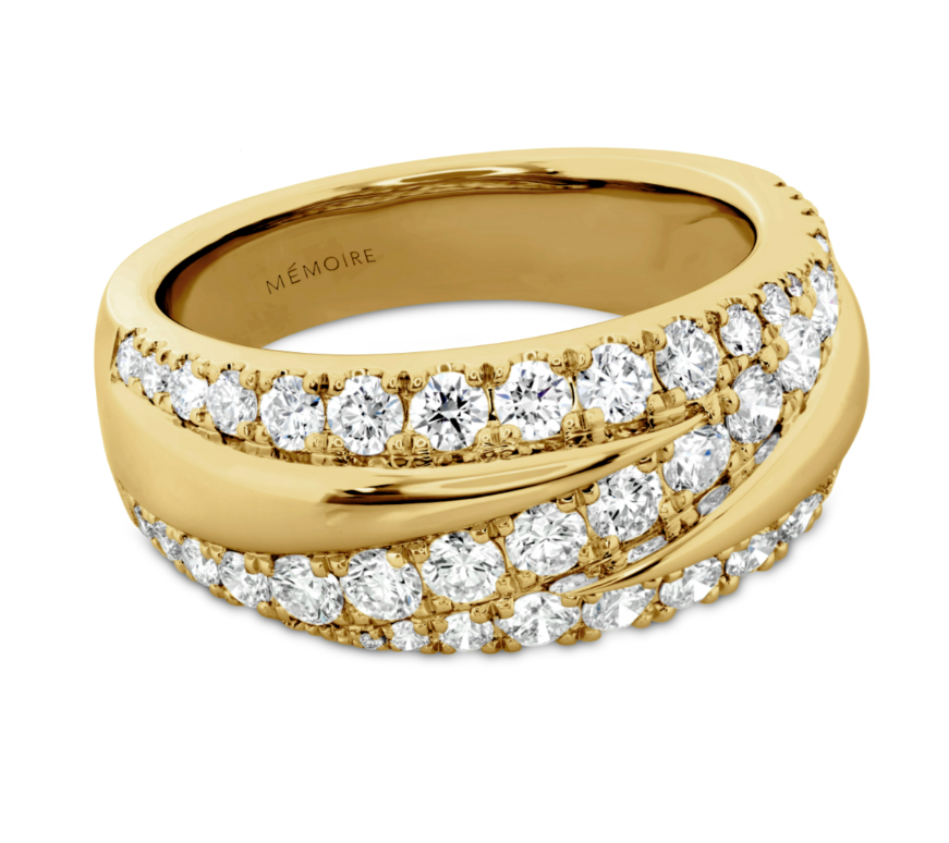 18KY HARPER OPEN BOOK RIGHT HAND RING
