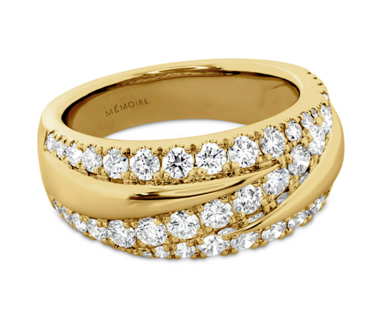18KY HARPER OPEN BOOK RIGHT HAND RING