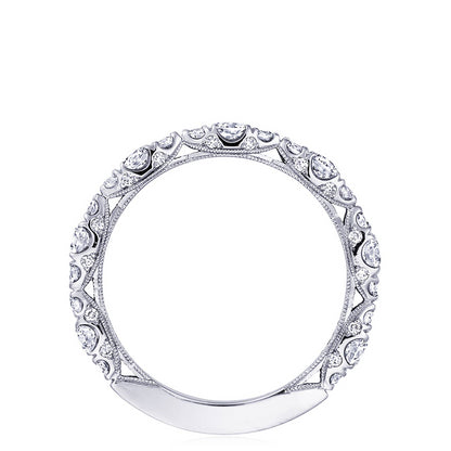 PLATINUM 3/4 WAY DIAMOND WEDDING BAND 1.11TWT    ORDER THIS RING IN A 5.50   (FIVE AND A HALF)
