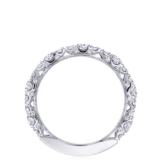 PLATINUM 3/4 WAY DIAMOND WEDDING BAND 1.11TWT    ORDER THIS RING IN A 5.50   (FIVE AND A HALF)