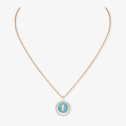 18KR TURQUOISE LUCKY MOVE SMALL NECKLACE