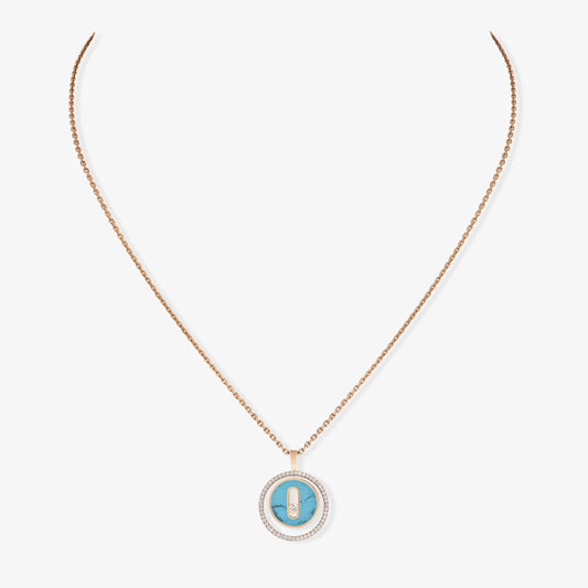 18KR TURQUOISE LUCKY MOVE SMALL NECKLACE