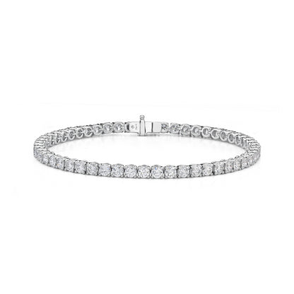 18KW 4PRONG TENNIS BRACELET