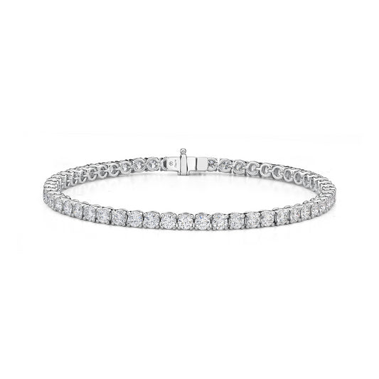 18KW 4PRONG TENNIS BRACELET