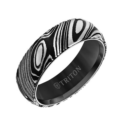 7MM TUNGSTEN/DAMASCUS STEEL BAND