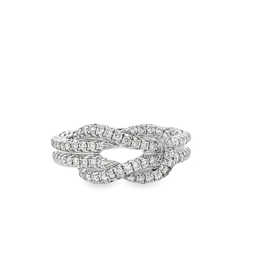 SS DIAMOND LOVE KNOT RING