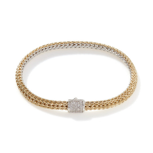 SS/18KY PAVE DIA ICON REVERSIBLE BRAC