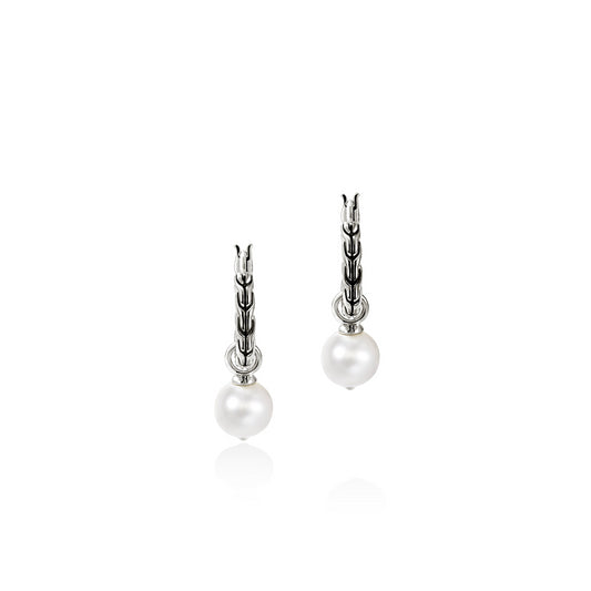 SS ESSENTIAL PEARL HOOP EARRINGS