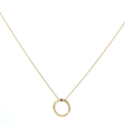 TINY TREASURES SMALL DIAMOND CIRCLE NECKLACE