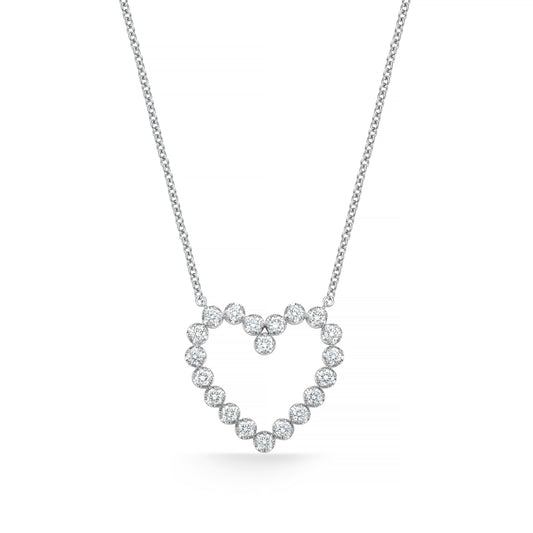 18KW DIAMOND ESSENTIALS HEART SHAPED PENDANT