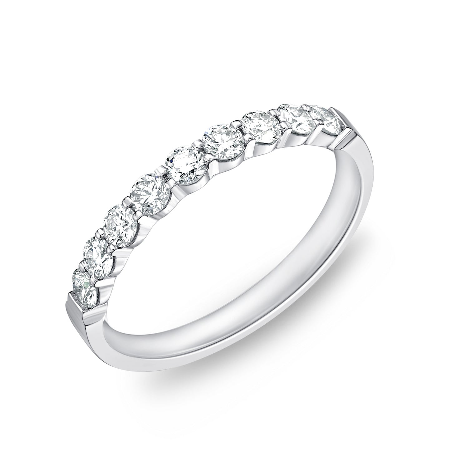 PLATINUM PETITE DIAMOND .52CTW BAND