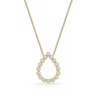 18KY DIAMOND ESSENTIALS PEAR SHAPE PENDANT