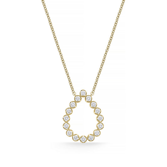 18KY DIAMOND ESSENTIALS PEAR SHAPE PENDANT