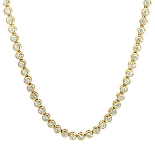 18KY DIA 8.39CT NECKLACE