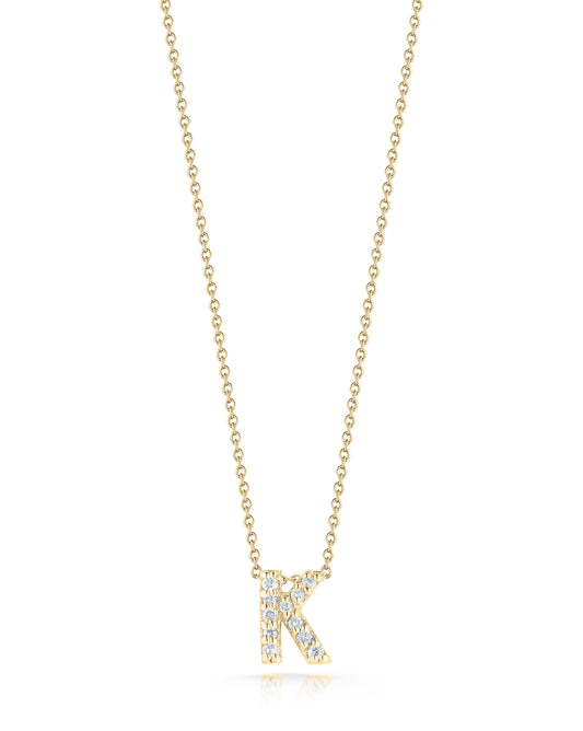 18KY TINY TREASURES DIAMOND LOVE LETTER NECKLACE