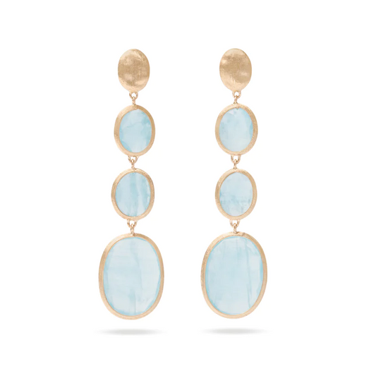 MARCO BICEGO 18KY SIVIGLIA AQUAMARINE DROP EARRINGS