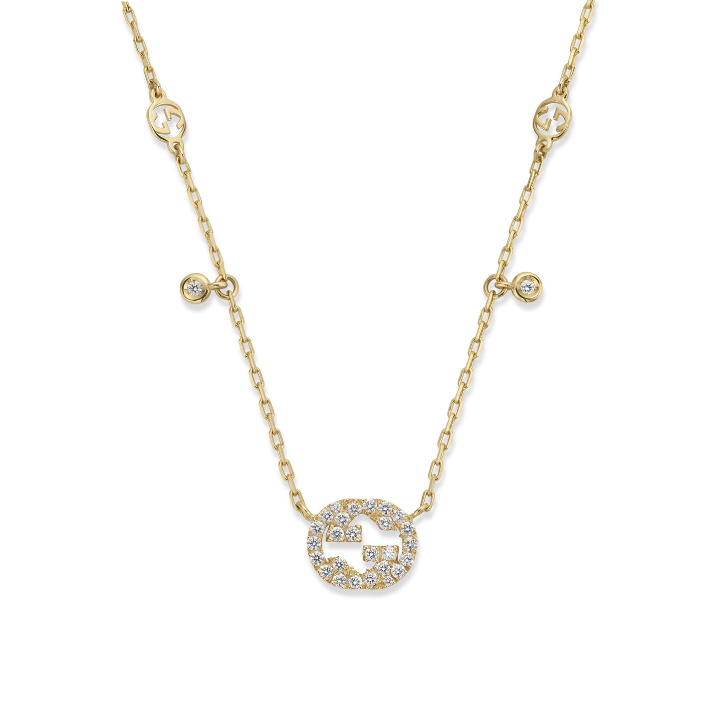 18KY INTERLOCKING G NECKLACE