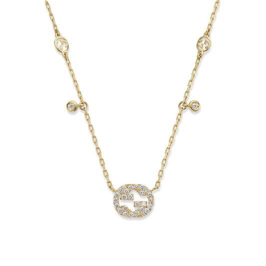18KY INTERLOCKING G NECKLACE