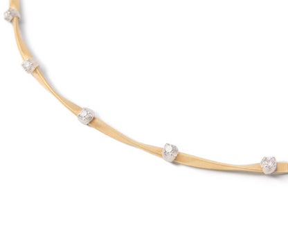 18KY MARRAKECH COIL DIAMOND STATION NECKLACE