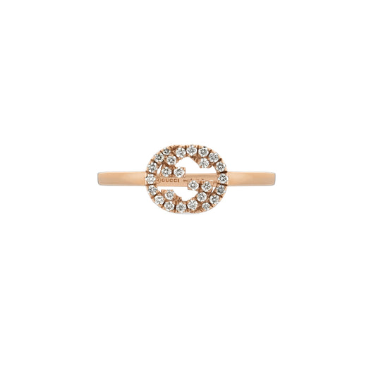 18KR DIAMOND INTERLOCKING G RING