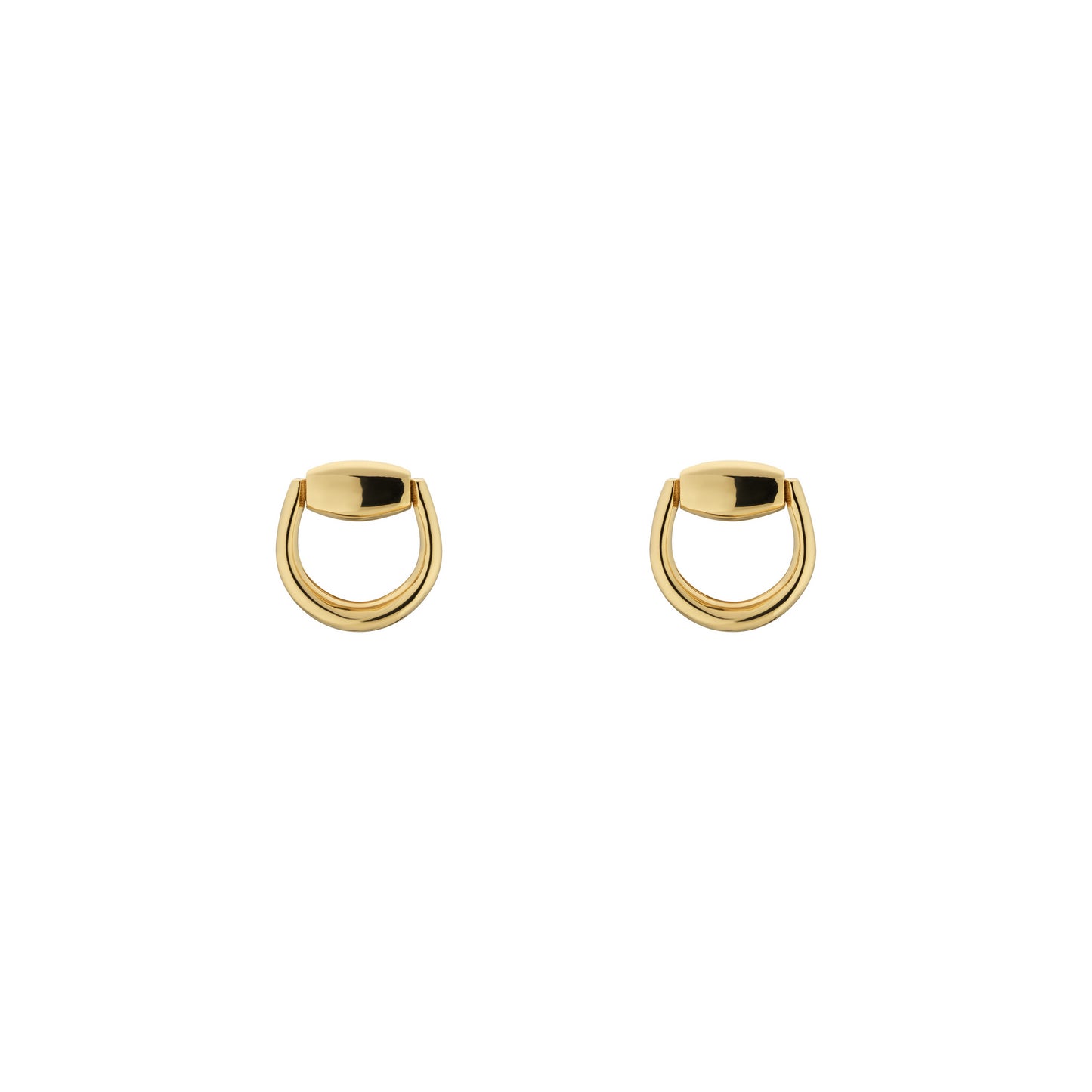 18KY HORSEBIT STUD EARRS