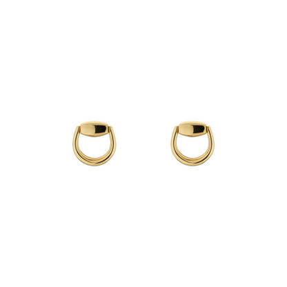18KY HORSEBIT STUD EARRS
