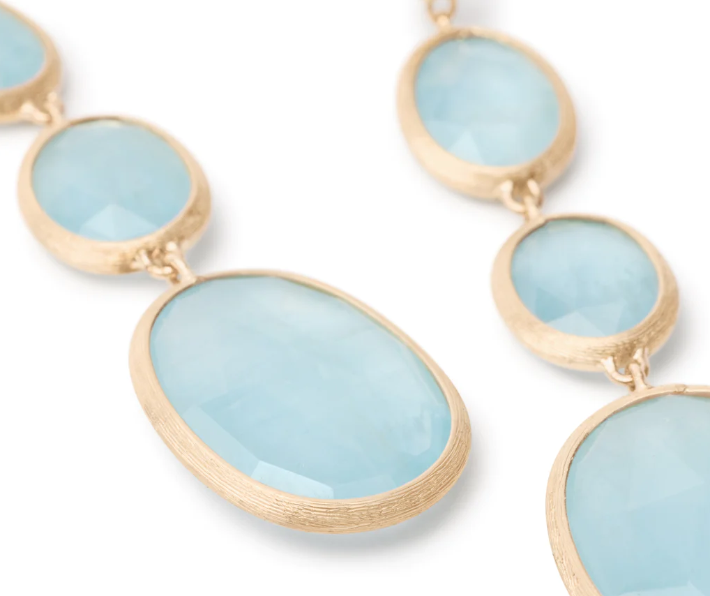 MARCO BICEGO 18KY SIVIGLIA AQUAMARINE DROP EARRINGS