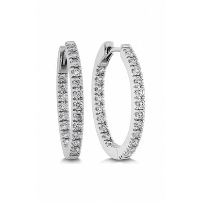 18KW OVAL DIA HOOP EARRS .52TWT SN#893111-1